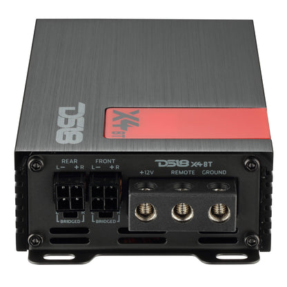 X 4-Channel Ultra Compact Full-Range Amplifier with Bluetooth Connectivity - 4 x 70 Watts Rms