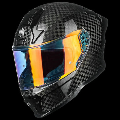 ILM Carbon Fiber Motorcycle Helmets Full Face Racing Helmet Model MF577P