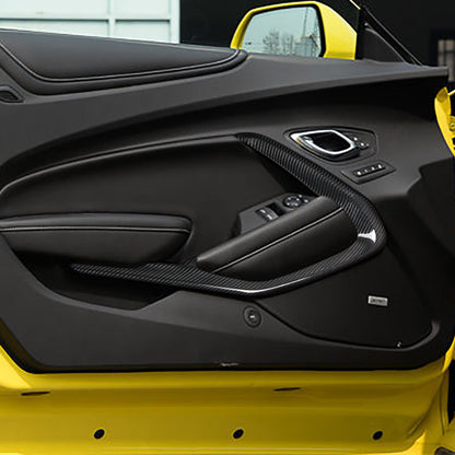 CAMARO 16-24 CARBON FIBER INTERIOR DOOR PANEL CHROME DELETE
