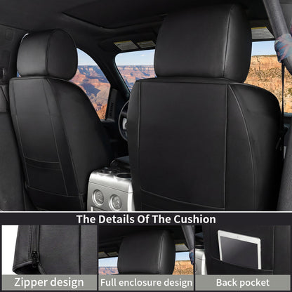 Umbrauto Custom Seat Covers for Silverado and GMC Sierra,Waterproof Nappa Leather Full Set Seatcovers for Chevy Silverado/GMC Sierra 2007-2013 & 2019-2026 1500, 2020-2026 2500HD 3500HD Crew/Double/Extended Cab