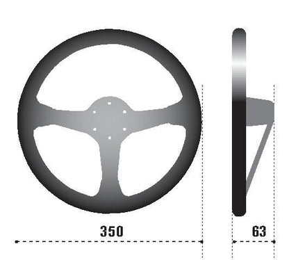 Sparco Steering Wheel L575 Monza Suede