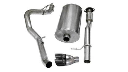 Corsa 07-08 Chevrolet Avalanche 6.0L V8 3in Cat-Back Single Side w Twin 4in Black Pro-Series Tips 14246BLK