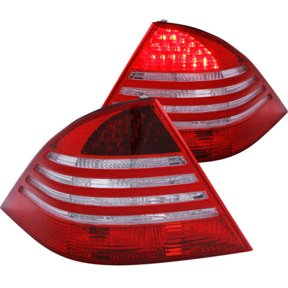 Anzo 2000-2005 Mercedes Benz S Class W220 LED Taillights Red/Clear