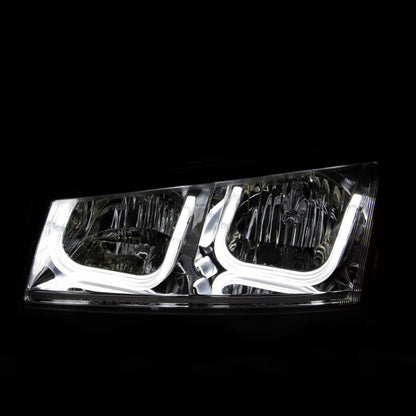 Anzo 2003-2006 Chevrolet Silverado 1500 Projector Headlights w/ U-Bar Chrom