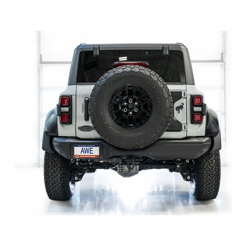 AWE Tuning 2022+ Ford Bronco Raptor 4WD Dual BashGuards Cat-Back SwitchPath Exhaust (No Tips)