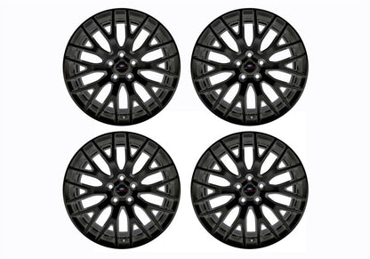 Ford Racing 15-16 Mustang GT 19X9 and 19X9.5 Wheel Set with TPMS Kit - Matte Black M-1007K-M19XB
