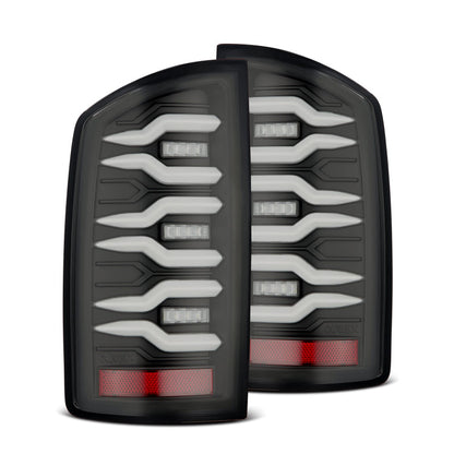 AlphaRex 07-08 Dodge Ram 1500/07-09 Dodge Ram 2500+3500 Luxx-Series LED Tail Lights (Pair) Black 641040 *Discontinued