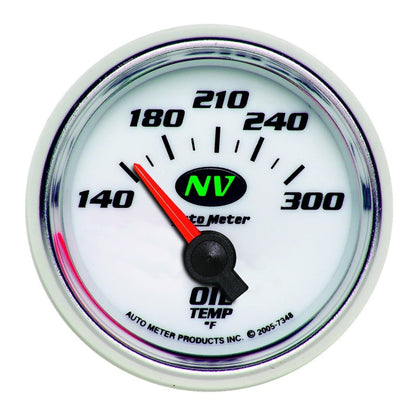 AutoMeter Gauge Oil Temp 2-1/16in. 140-300 Deg. F Electric NV 7348