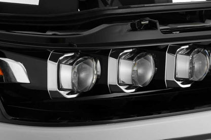 AlphaRex 19-20 Ram 1500HD NOVA LED Proj Headlights Plank Style Gloss Blk w/Activ Lght/Seq Signal/DRL 880516 *Discontinued