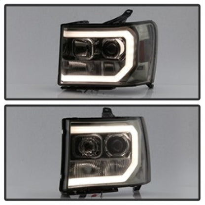 Spyder GMC Sierra 1500/2500/3500 07-13 V2 Projector Headlights - Smoke PRO-YD-GS07V2-LBDRL-SM 5083654