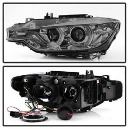 Spyder 12-14 BMW F30 3 Series 4DR Projector Headlights - LED DRL - Smoke (PRO-YD-BMWF3012-DRL-SM) 5084361
