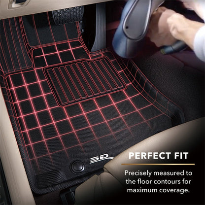 3D MAXpider 2017-2020 Jaguar/Land Rover F-Pace/Range Rover Velar Kagu 1st Row Floormat - Black L1JG01211509