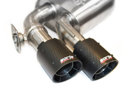Borla 17-18 Chevrolet Camaro ZL1 6.2L V8 S Type Catback Exhaust w/ Dual Mode Valves CF Black Anod 140726CFBA
