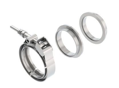 Borla Universal 2.25in Stainless Steel 3pc V-Band Clamp w/ Male and Female Flanges 18007