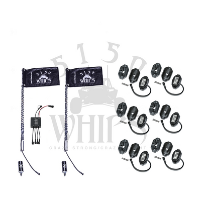 187 Whips and Rock Light Combo Kit