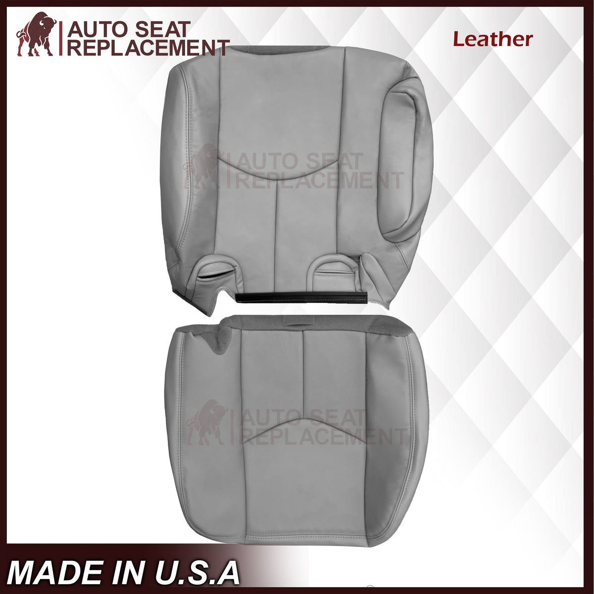 2003 - 2007 Chevy Tahoe Suburban & GMC Yukon Second Row 50/50 Captain Chairs Seat Cover In Gray - Choose from variant