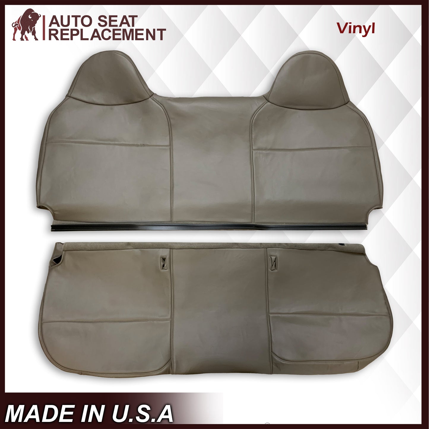 2008-2010 Ford F-250 F-350 F-450 F-550 Super Duty XL Work Truck Seat Cover in Medium Stone Gray: Choose From Variants