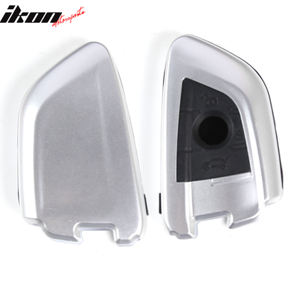 For BMW Car Smart Remote Key Fob Shell Holder Case Cover Silver Black
