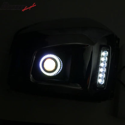 2014-2019 Toyota Tundra Chrome Halo Projector LED Bumper Fog Lights