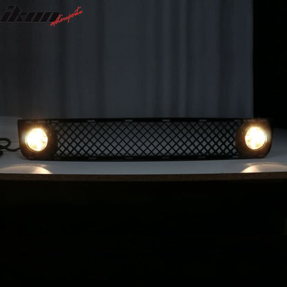 2008-2010 Scion xB Front Bumper Mesh Grille W/Clear Fog Lights Lamp