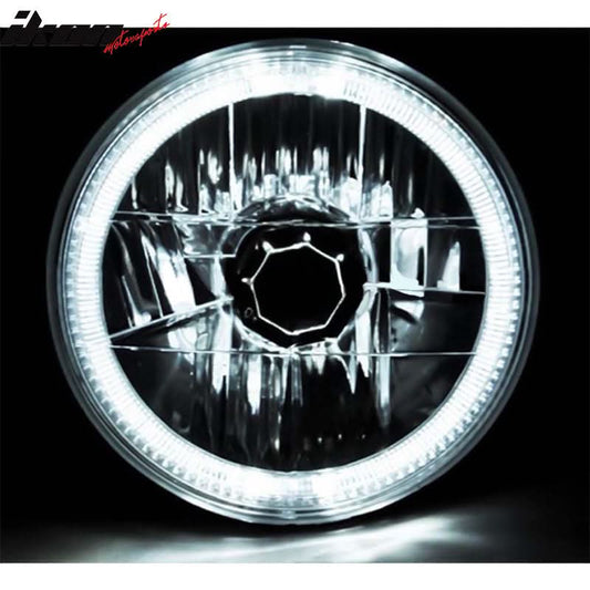 1997-2018 Jeep Wrangler TJ JK 7" 2PC Headlights Round W/White SMD Halo