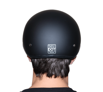 DOT Approved Daytona Skull Cap Half Shell Motorcycle Helmet - Beanie Style for Motorcycles, Cruisers, Scooters, and Mopeds - Hi-Gloss Black