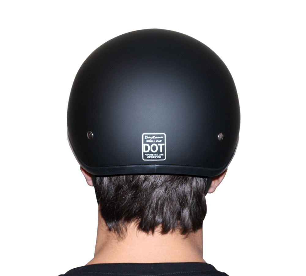 DOT Approved Daytona Skull Cap Half Shell Motorcycle Helmet - Beanie Style for Motorcycles, Cruisers, Scooters, and Mopeds - Black Cherry
