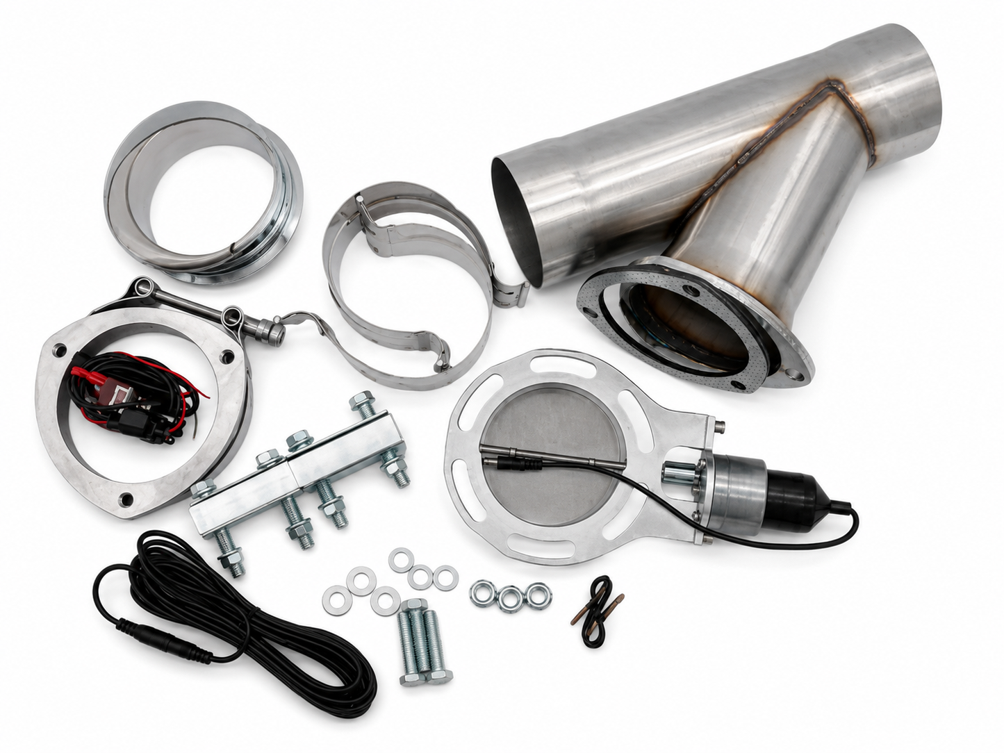 Granatelli Motor Sports Electronic Exhaust Cutout Kit 302535 - Stainless Steel Slip-Fit : 3.50" inches