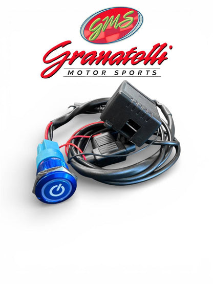 Granatelli Motor Sports Billet Illuminated Exhaust Cutout Push Button- "BLUE" - 303512BL
