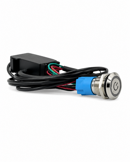 Granatelli Motor Sports Billet Illuminated Exhaust Cutout Push Button- "CHROME" -303512CHR