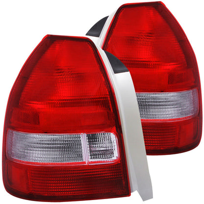 Anzo 1996-2000 Honda Civic Tail lights Red/Clear