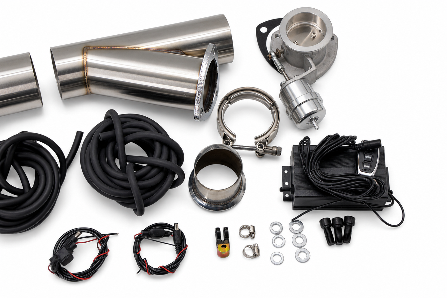 Granatelli Motor Sports Vacuum/Pressure Controlled Electronic Exhaust Cutout - Systems Stainless Steel Slip-Fit  309530K