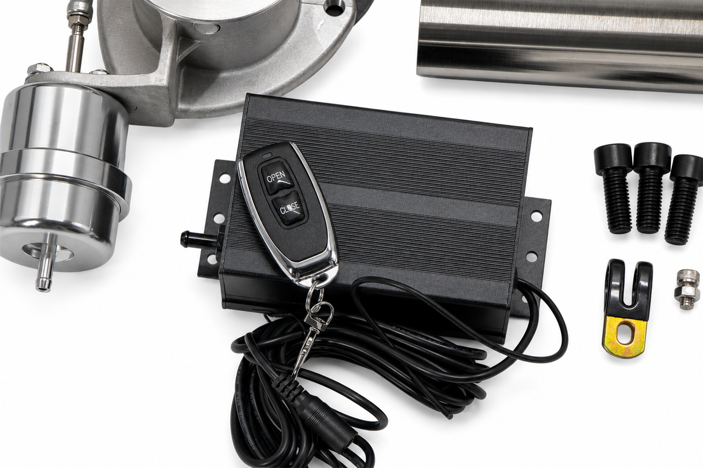 Granatelli Motor Sports Vacuum/ Pressure Controlled Electronic Exhaust Cutout Systems - Stainless Steel Weld-In 309625