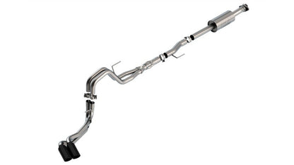 Borla F-150 2021 5.0L 4dr CC SB EC STB Lariat/KR/Platnm/LTD 3/2.25 DSE Cat-Back ATAK Black CHR Tips 140875BC
