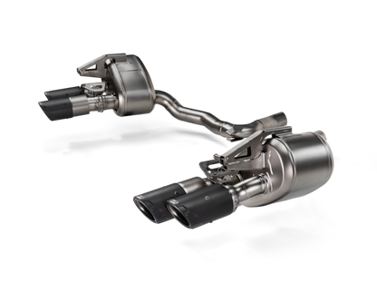 Akrapovic 2024+ Porsche Panamera Slip-On Line (Titanium) w/ Carbon Tips: Requires V6 or V8 fit kit S-PO/T/5H