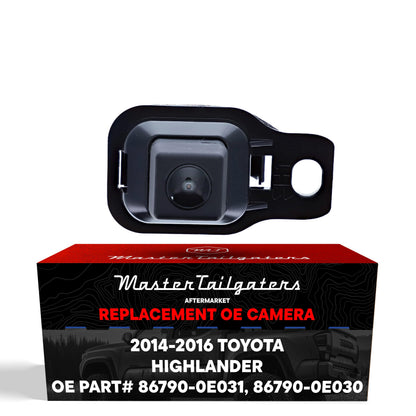 Toyota Highlander + Hybrid w/o AVM (2014-2016) OEM Replacement Backup Camera OE Part # 86790-0E031, 86790-0E030