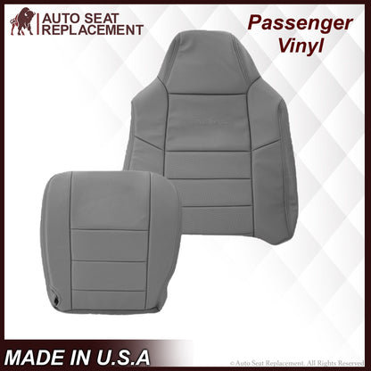 2002-2003 Ford F250 F350 Lariat Perforated Seat Cover in Gray: Choose Leather or Vinyl
