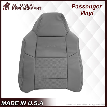 2002-2003 Ford F250 F350 Lariat Perforated Seat Cover in Gray: Choose Leather or Vinyl