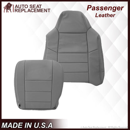 2002-2003 Ford F250 F350 Lariat Perforated Seat Cover in Gray: Choose Leather or Vinyl