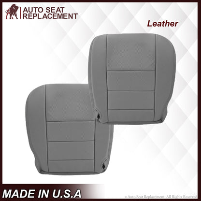 2002-2003 Ford F250 F350 Lariat Perforated Seat Cover in Gray: Choose Leather or Vinyl