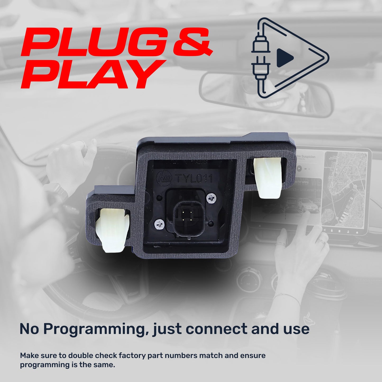 Toyota Prius (2010-2015), V (2012-2014), Plug in (2012-2015) OEM Replacement Backup Camera OE Part # 86790-47040