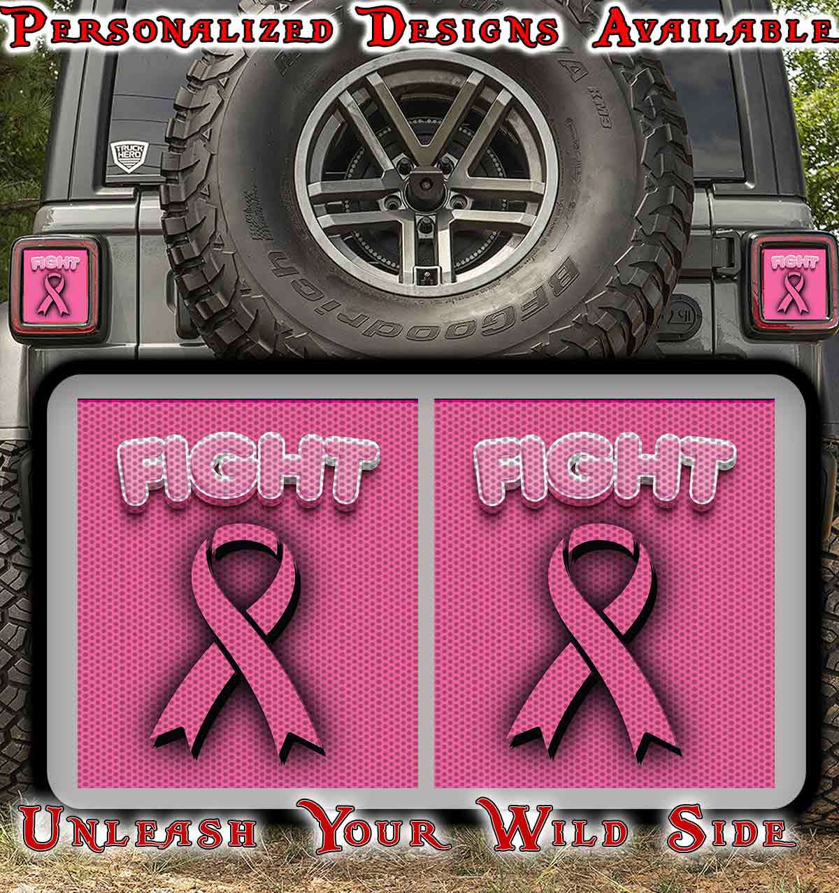 Fight Cancer Taillight cover decal 31