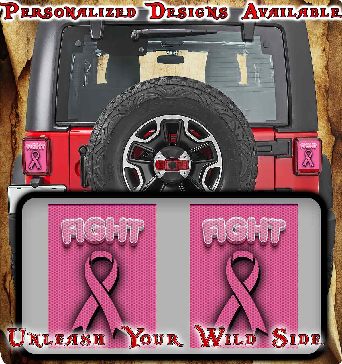 Fight Cancer Taillight cover decal 31