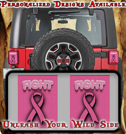 Fight Cancer Taillight cover decal 31