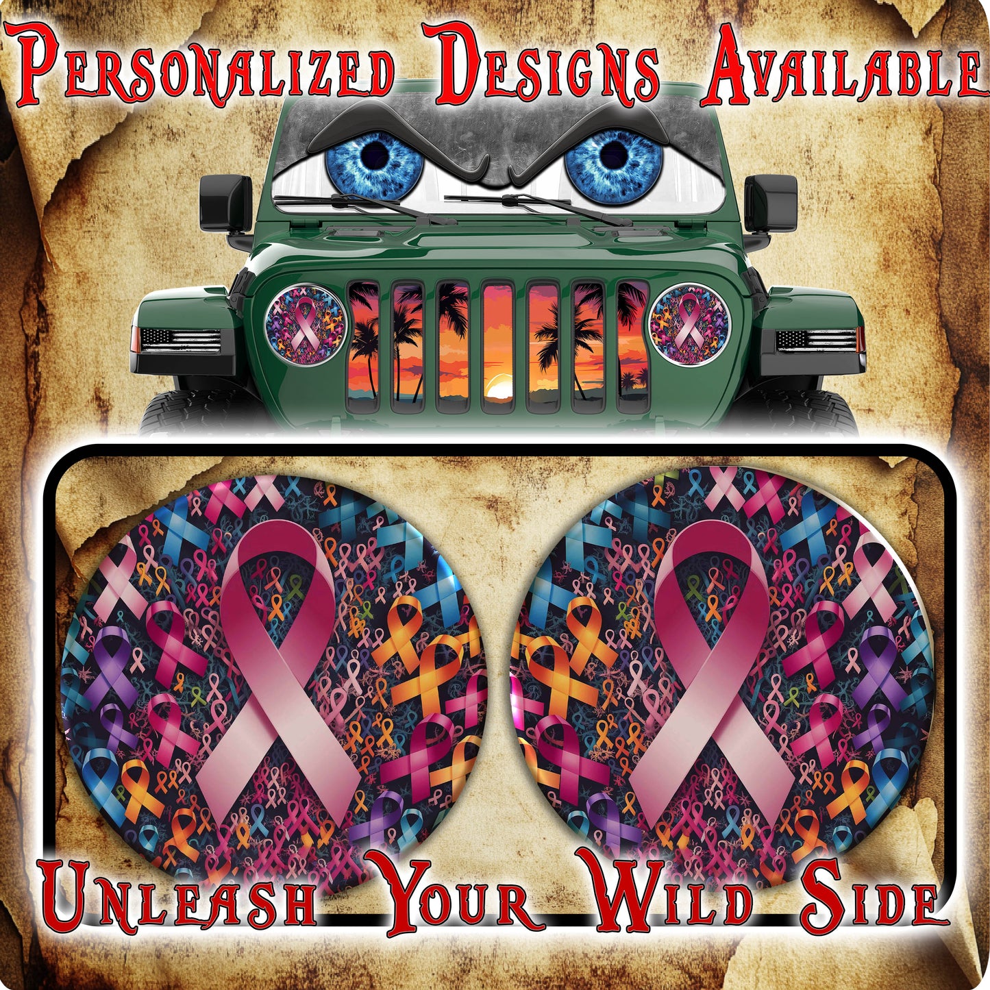 No one fights alone for a round beast headlight decal. 31