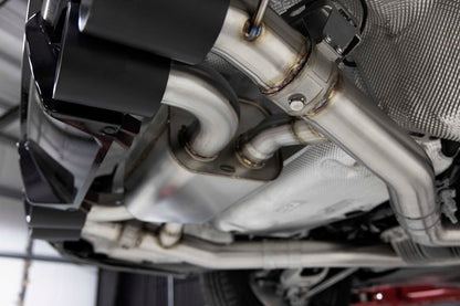 Dinan Valved Axle-Back Exhaust - 2021-2025 BMW M3/M4 Stainless Steel - Black Tips - G80/G82/G83
