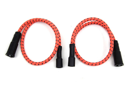 Sumax Orange with Black Tracer 7mm Spark Plug Wire Set