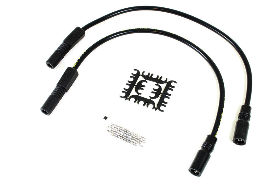 Accel 8mm S/S Spiral Core Ignition Wire Set Black