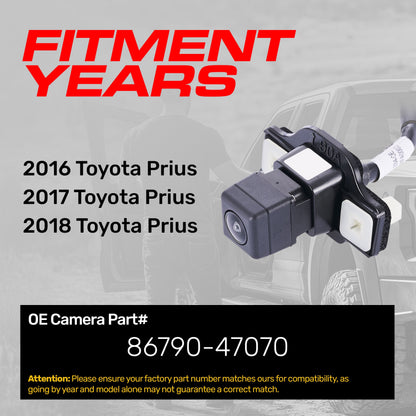 Toyota Prius (2016-2018) OEM Replacement Backup Camera OE Part # 86790-47070