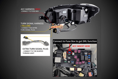 Subaru WRX & WRX STI 1st Gen (VA) Black LED Matrix Projector Headlights (2015-2021)
